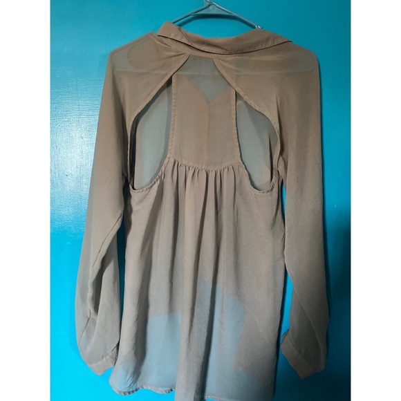 Long sleeve sheer top - Picture 2 of 3